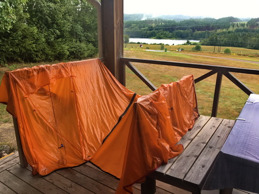 Tent drying
